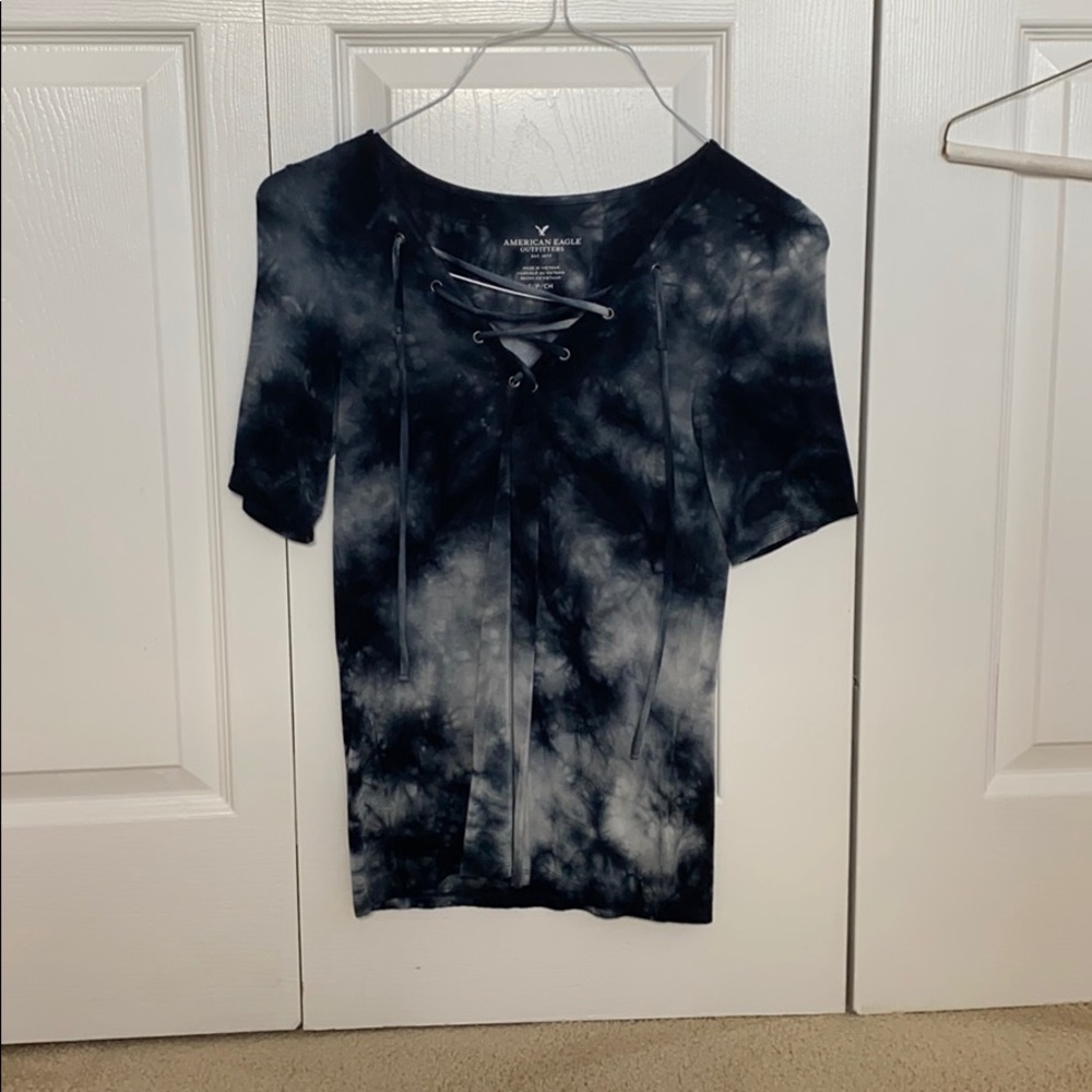 Tie die American Eagle tight fitted shirt